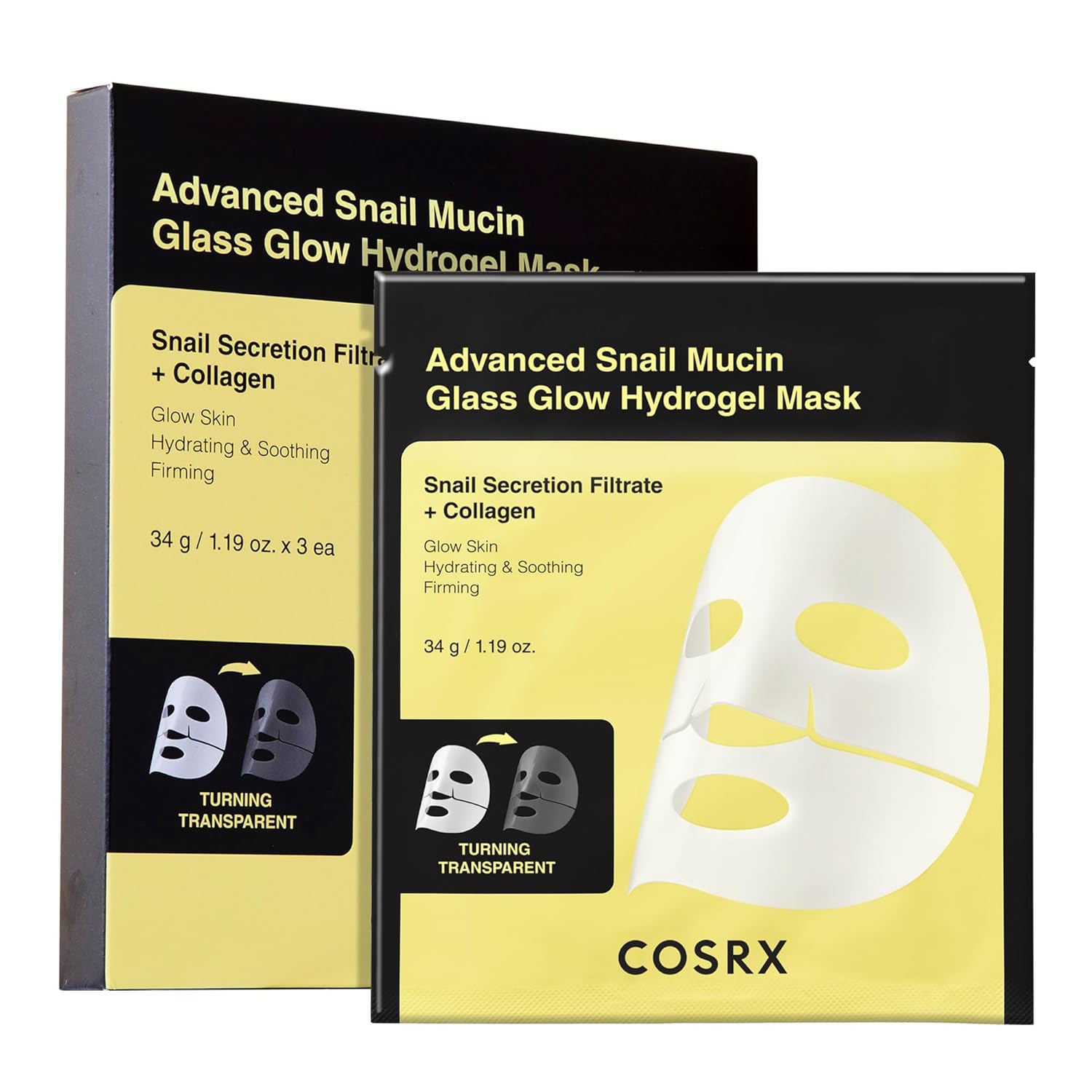 COSRX Snail Mucin Glass Glow Hydrogel Mask